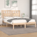 Cadre de lit sans matelas bois massif 140x190 cm