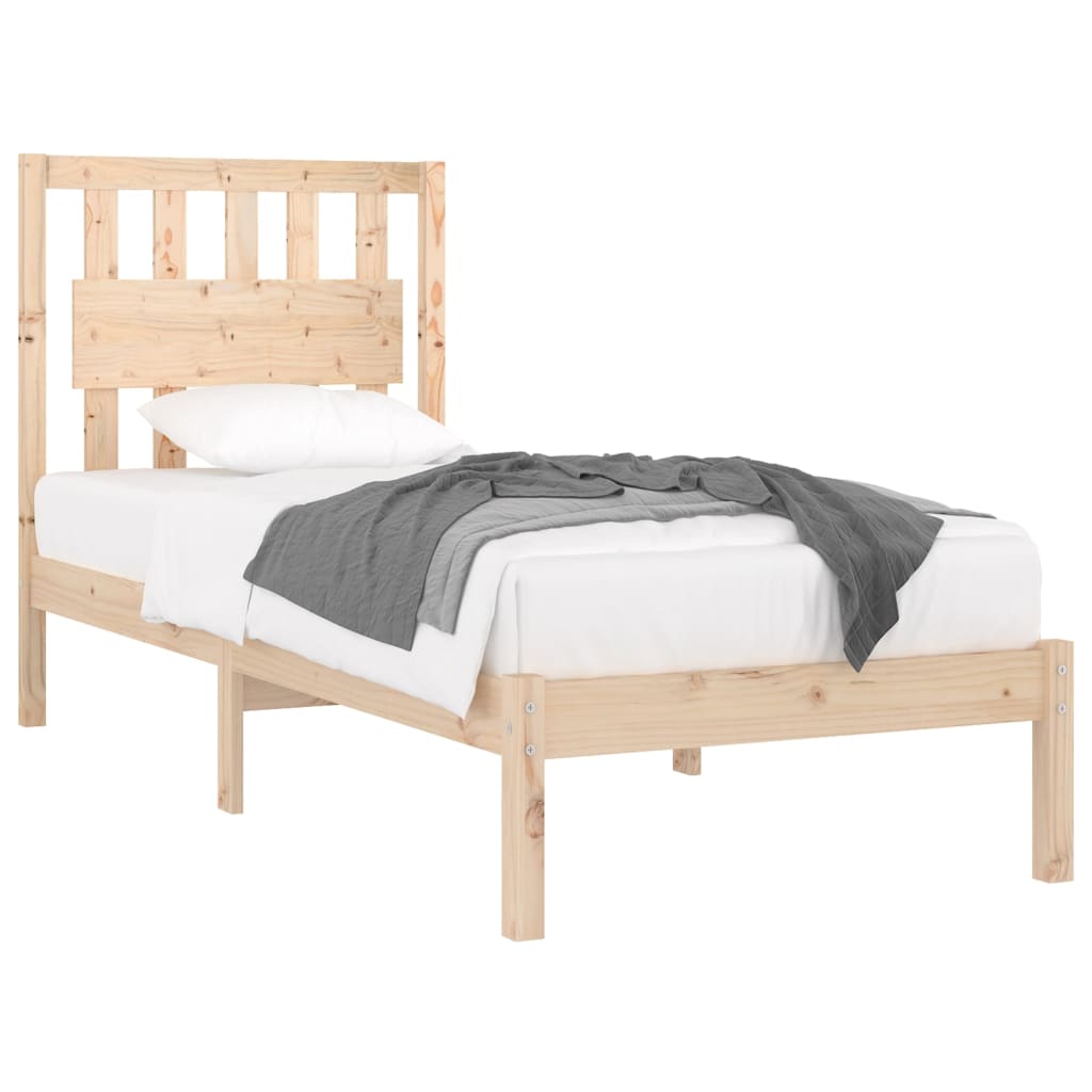 Cadre de lit sans matelas bois massif 100x200 cm