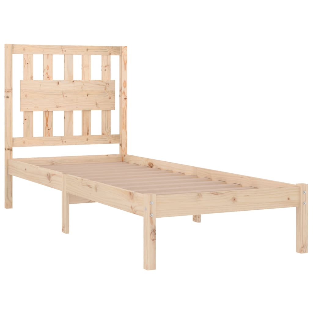 Cadre de lit sans matelas bois massif 100x200 cm