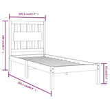 Cadre de lit sans matelas bois massif 100x200 cm