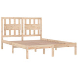 Cadre de lit sans matelas bois massif 140x200 cm