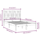 Cadre de lit sans matelas bois massif