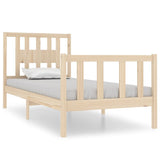 Cadre de lit sans matelas bois massif 90x190 cm