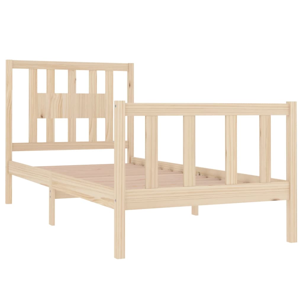 Cadre de lit sans matelas bois massif 90x190 cm