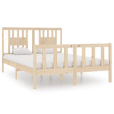 Cadre de lit sans matelas 135x190 cm bois massif