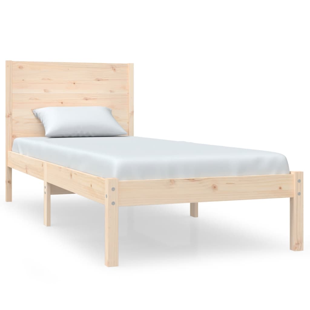 Cadre de lit sans matelas 75x190 cm bois massif