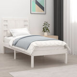 Cadre de lit sans matelas blanc 90x190 cm bois massif