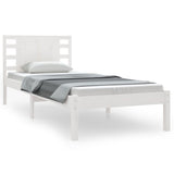 Cadre de lit sans matelas blanc 90x200 cm bois de pin massif