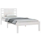 Cadre de lit sans matelas blanc 90x200 cm bois de pin massif