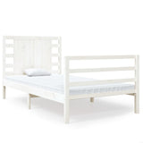 Cadre de lit sans matelas blanc 90x190 cm bois de pin massif