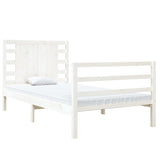 Cadre de lit sans matelas blanc 90x190 cm bois de pin massif