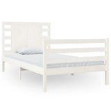 Cadre de lit sans matelas blanc 90x200 cm bois de pin massif