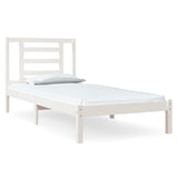 Cadre de lit sans matelas blanc 90x190 cm bois de pin massif