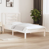 Cadre de lit sans matelas blanc 90x200 cm bois de pin massif