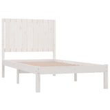 Cadre de lit sans matelas blanc 90x190 cm bois de pin massif