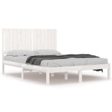 Cadre de lit sans matelas blanc 140x200 cm bois de pin massif