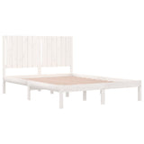 Cadre de lit sans matelas blanc 140x200 cm bois de pin massif