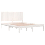 Cadre de lit sans matelas blanc 180x200 cm bois massif