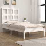 Cadre de lit sans matelas blanc 90x200 cm bois de pin massif