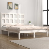 Cadre de lit sans matelas blanc 140x200 cm bois de pin massif