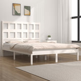 Cadre de lit sans matelas blanc 160x200 cm bois de pin massif