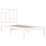 Cadre de lit sans matelas blanc 90x190 cm bois de pin massif