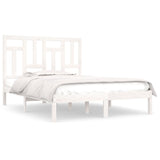 Cadre de lit sans matelas blanc 140x200 cm bois de pin massif