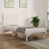 Cadre de lit sans matelas blanc 75x190 cm bois massif