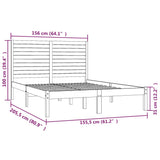 Cadre de lit sans matelas blanc 150x200 cm bois massif