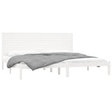 Cadre de lit sans matelas blanc 200x200 cm bois massif