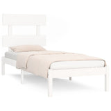 Cadre de lit sans matelas blanc 90x190 cm bois massif