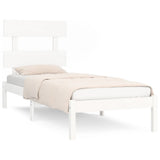 Cadre de lit sans matelas blanc 90x200 cm bois massif