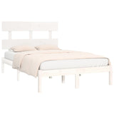 Cadre de lit sans matelas blanc 140x200 cm bois massif