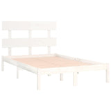 Cadre de lit sans matelas blanc 140x200 cm bois massif