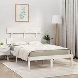 Cadre de lit sans matelas blanc 140x200 cm bois massif