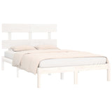 Cadre de lit sans matelas blanc 180x200 cm bois massif