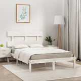 Cadre de lit sans matelas blanc 180x200 cm bois massif