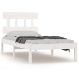 Cadre de lit sans matelas blanc 90x200 cm bois massif