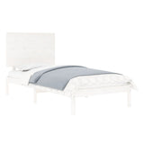 Cadre de lit sans matelas blanc 90x190 cm bois massif