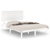 Cadre de lit sans matelas blanc 140x200 cm bois de pin massif