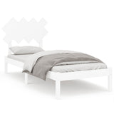 Cadre de lit sans matelas blanc 90x190 cm bois massif