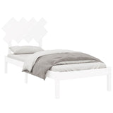 Cadre de lit sans matelas blanc 90x190 cm bois massif