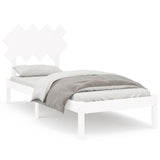 Cadre de lit sans matelas blanc 90x200 cm bois massif