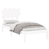 Cadre de lit sans matelas blanc 90x200 cm bois massif