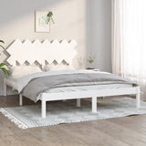 Cadre de lit sans matelas blanc 150x200 cm bois massif