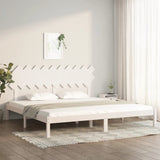 Cadre de lit sans matelas blanc 200x200 cm bois massif