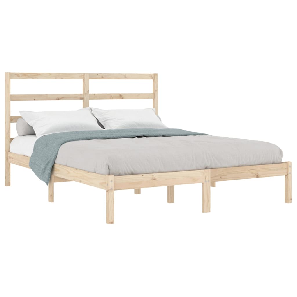 Cadre de lit sans matelas 120x190 cm bois massif