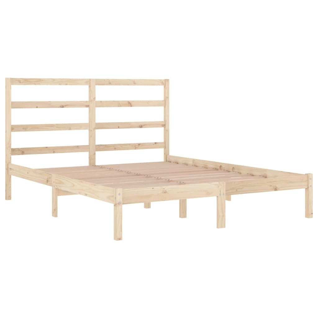 Cadre de lit sans matelas 120x190 cm bois massif