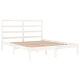 Cadre de lit sans matelas blanc 140x190 cm bois de pin massif