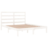 Cadre de lit sans matelas blanc 140x200 cm bois de pin massif